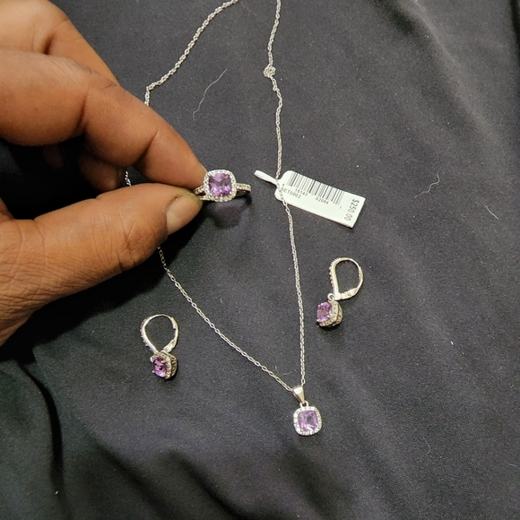 Amethyst with SS set - Picture 2 of 2